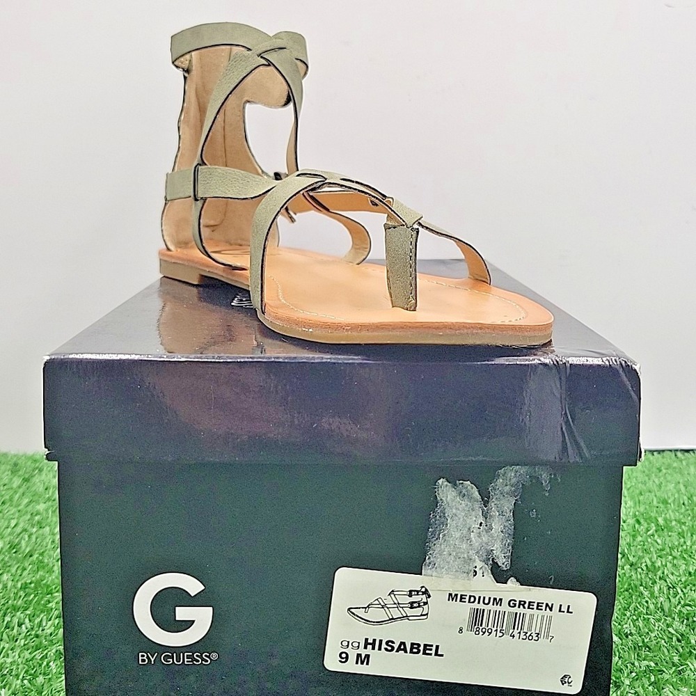 Guess Hisabel‎ Dress Sandals Women's Size  9 M Green Daily Shoes with Box